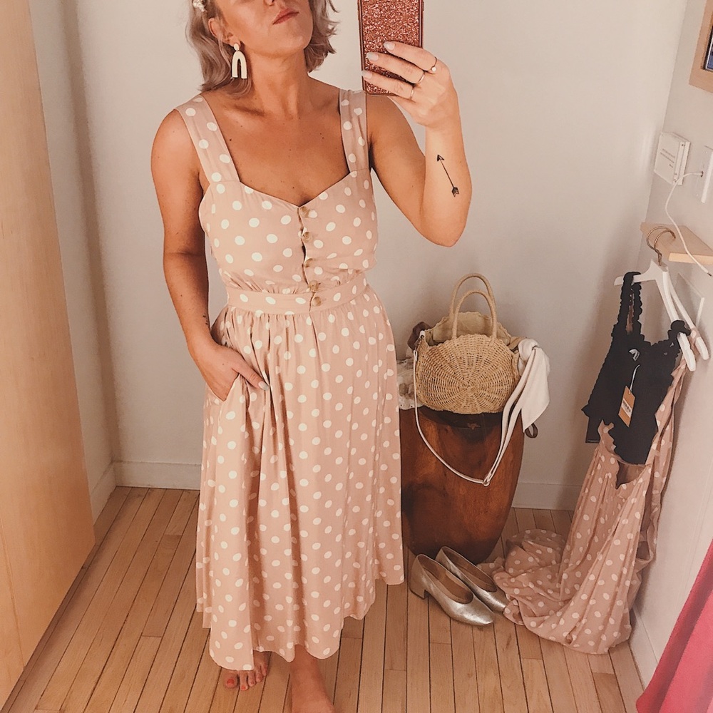 Reformation Lanai Dress in Mink